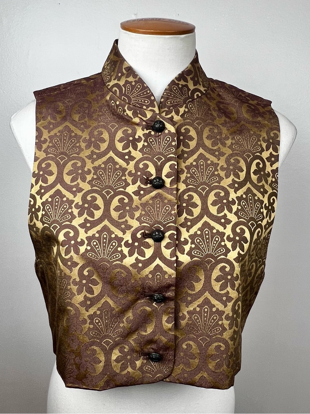 Emmanuel Ungaro Vintage 90s Silk Jacquard Vest Waistcoat  size 4